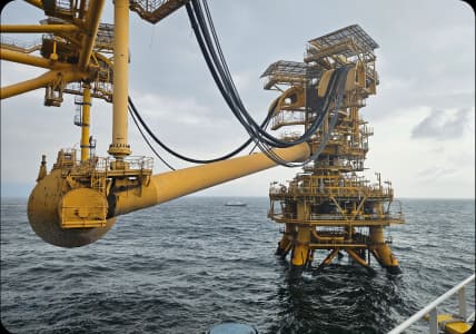 ROV remotely operated vehicle conducting subsea survey operations