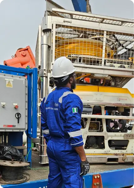 Offshore oil and gas platform with marine support services